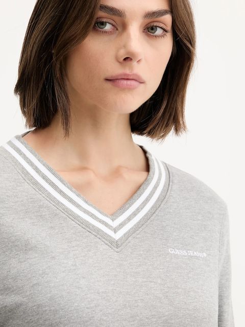 Guess Jeans bluza damska kolor szary z aplikacją W5YQ18 K68I4