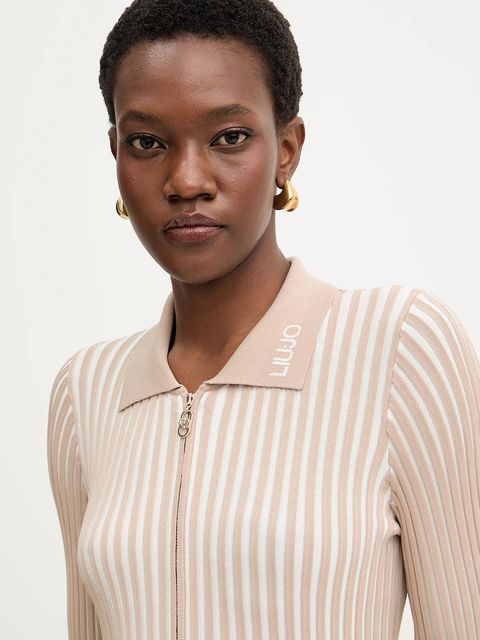 Liu Jo sweter damski kolor beżowy lekki TA6115 MS55N