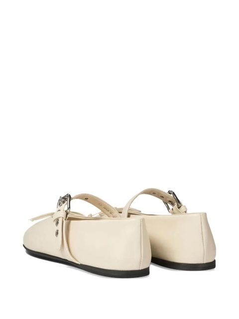 Miu Miu buckle-bow ballet flats - Neutrals