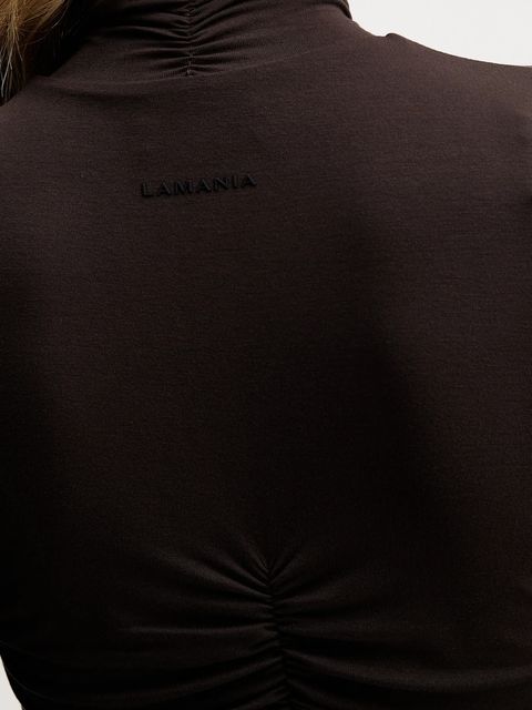 La Mania bluzka ANNIKA damska kolor brązowy gładka ANNIKA