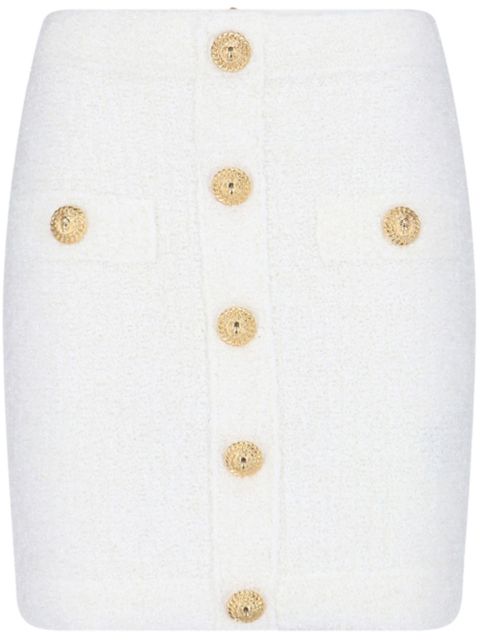 Balmain bouclé mini skirt - White - zdjęcie produktu nr 1