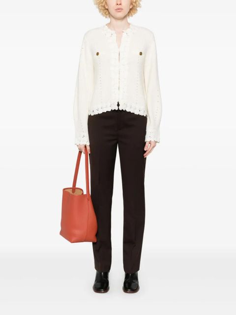 TWINSET guipure-lace trim cardigan - White - zdjęcie produktu nr 2