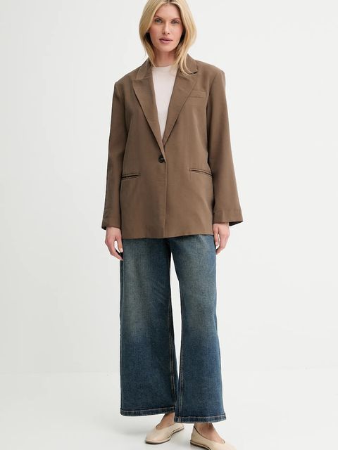 Answear.LAB jeansy damskie kolor granatowy