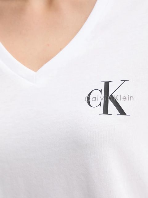 Calvin Klein Jeans t-shirt bawełniany 2-pack damski kolor biały LV047C906G