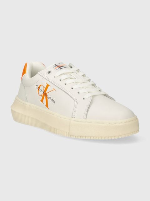 Calvin Klein Jeans sneakersy skórzane YW0YW00823 CHUNKY CUPSOLE MONOLOGO W - zdjęcie produktu nr 2