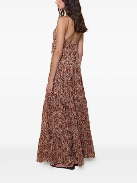 Johanna Ortiz Entre Flechas embroidered-details maxi dress