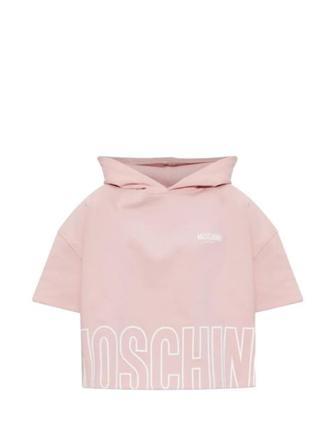 Moschino logo-detail short-sleeve hoodie - Pink - zdjęcie produktu nr 1