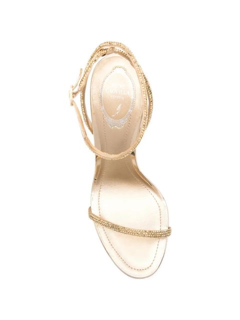 René Caovilla Ellabrita embellished-strap heeled sandals - Gold