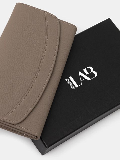 Answear.LAB portfel skórzany damski kolor beżowy