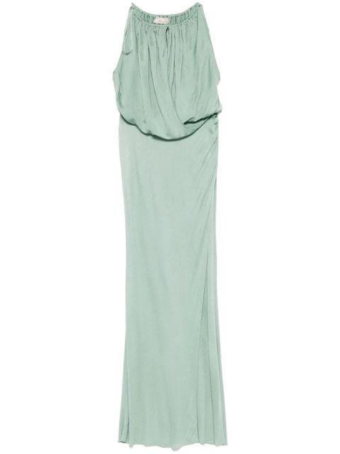 Blumarine draped-detail maxi dress - Green - zdjęcie produktu nr 1
