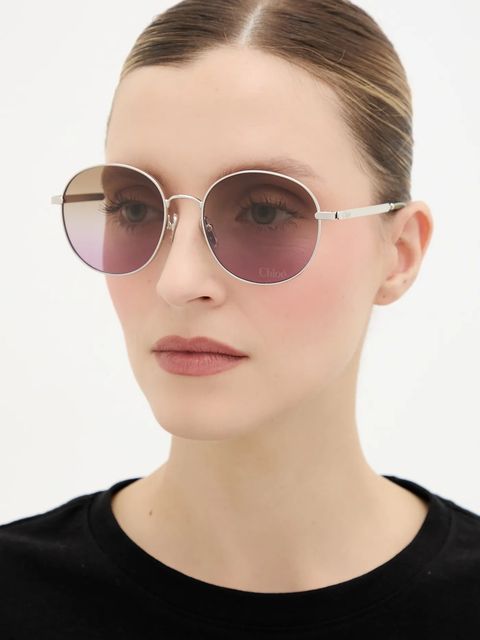 Chloé okulary przeciwsłoneczne damskie kolor srebrny CH0325S