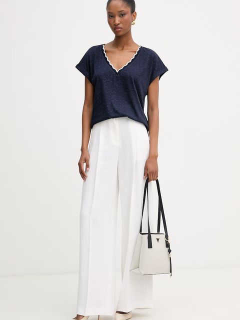 Morgan T-shirt basic damski z wiskozą - zdjęcie produktu nr 1