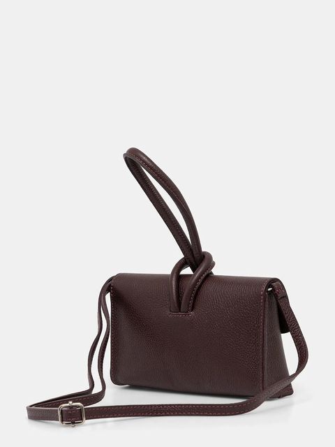 Answear.LAB kopertówka skórzana kolor bordowy