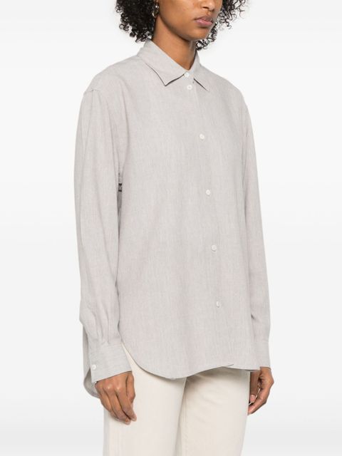TOTEME mélange-effect shirt - Grey