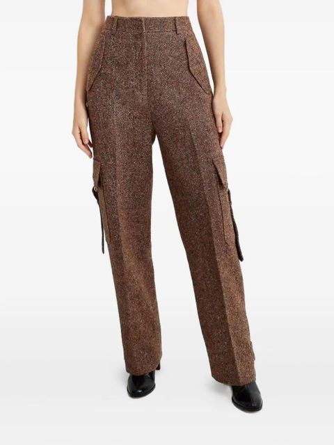 ZIMMERMANN Illustration tweed trousers - Brown