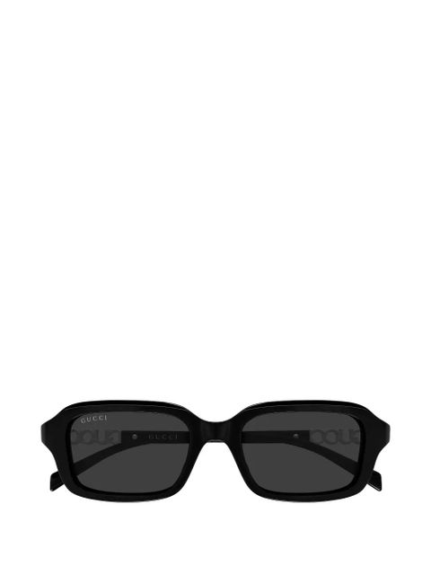 Gucci Eyewear logo rectangle-frame sunglasses - Black - zdjęcie produktu nr 1