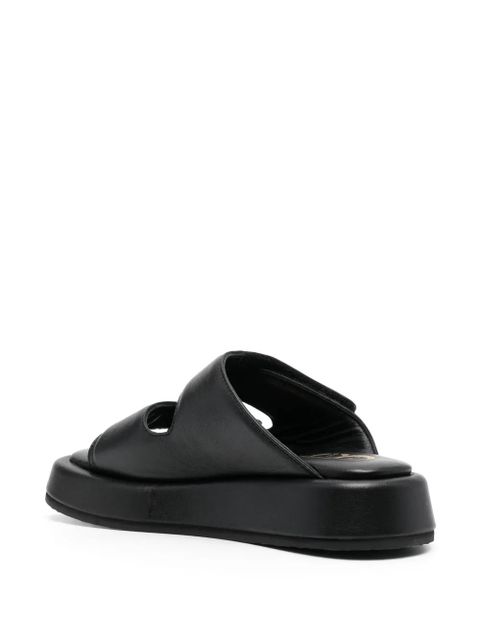 Casadei Ciabatta logo-plaque slides - Black