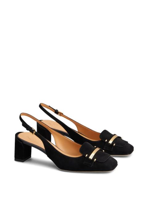 Tod's 50mm suede slingback pumps - Black - zdjęcie produktu nr 2