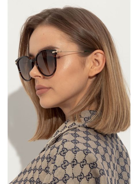 Gucci Eyewear cat-eye frame sunglasses - Brown