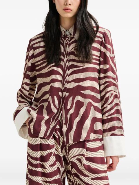 Essentiel Antwerp zebra-print shirt - Red