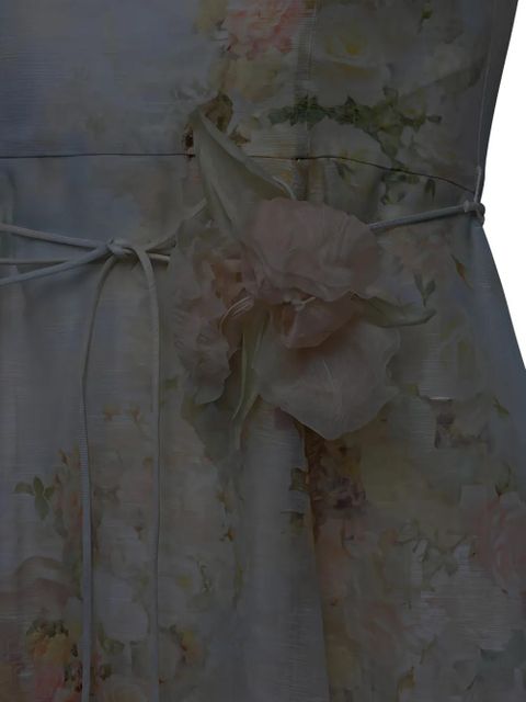 ZIMMERMANN Memento floral-print midi dress - White