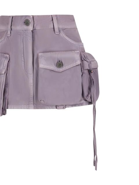 The Attico cargo-pocket cotton miniskirt - Grey