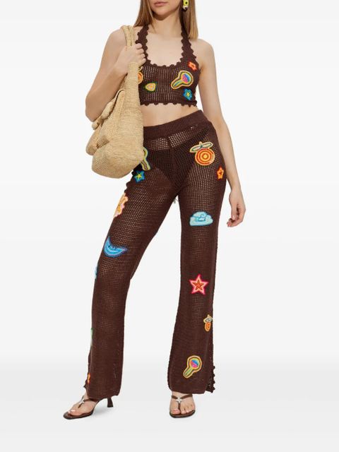 Casablanca crochet-knit top - Brown - zdjęcie produktu nr 2