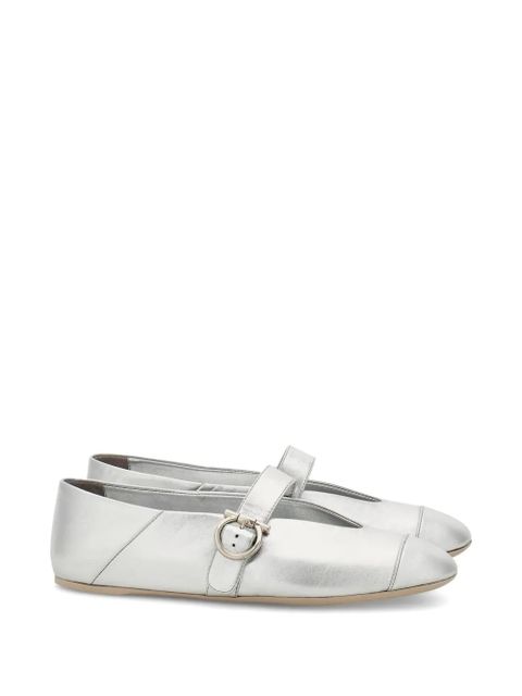 Ferragamo Gancini ballet flats - Silver