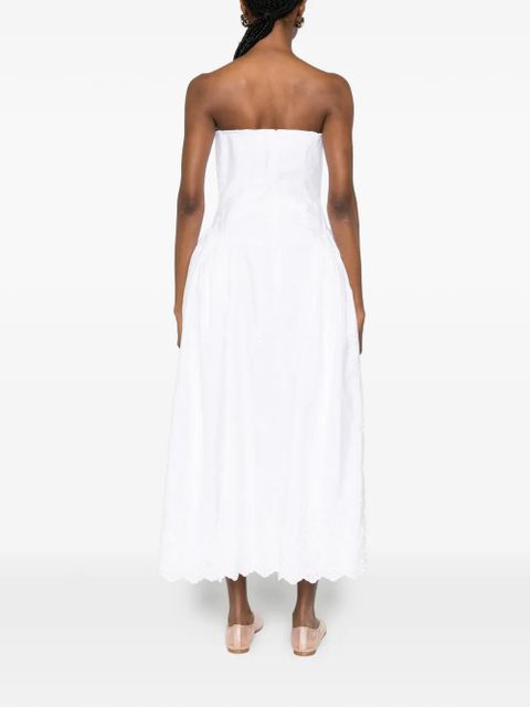 Simone Rocha embroidered midi dress - White