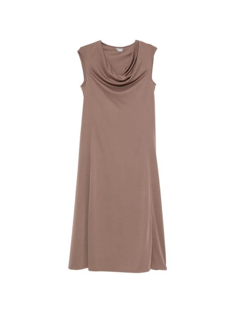 Max Mara cowl-neck cap-sleeves midi dress - Brown - zdjęcie produktu nr 1