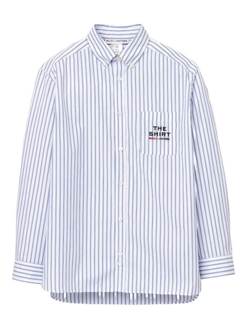 Marc Jacobs striped-cotton pocket-embroidered shirt - Blue - zdjęcie produktu nr 1