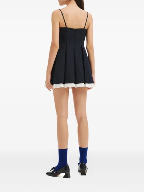 SHUSHU/TONG pleated mini dress - Blue