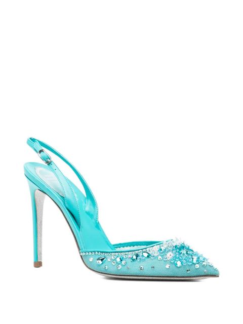 René Caovilla 110mm Cinderella slingback pumps - Blue