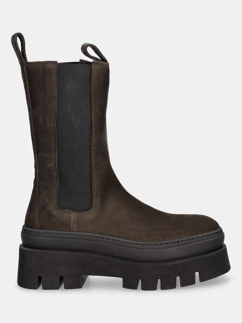 Copenhagen sztyblety nubukowe damskie kolor brązowy na platformie CPH685 nabuc - zdjęcie produktu nr 2