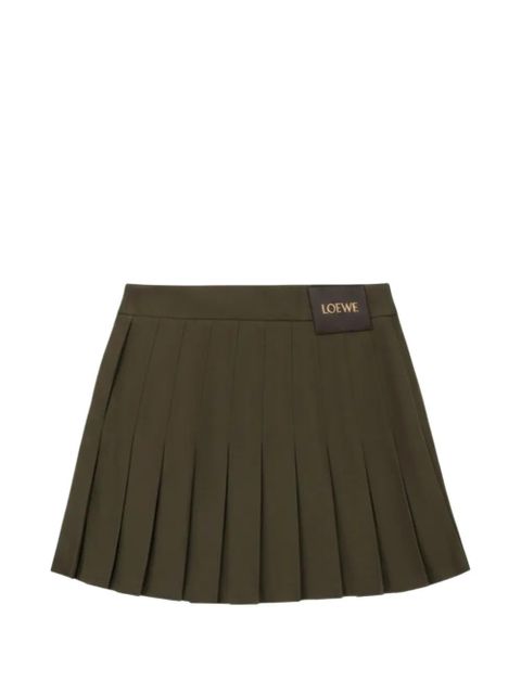 LOEWE pleated mini skirt - Green - zdjęcie produktu nr 2