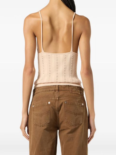 Blumarine knitted V-neck top - Neutrals
