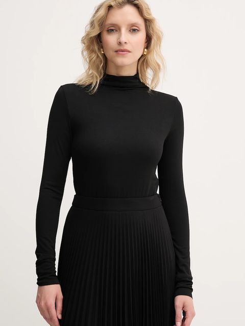 Marella longsleeve Emme by Marella kolor czarny z golfem 2525946031200 - zdjęcie produktu nr 1