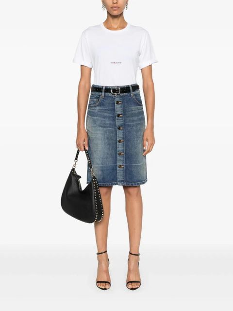 Saint Laurent logo-print T-shirt - White - zdjęcie produktu nr 2