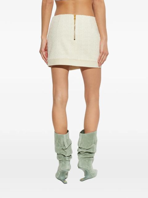 Balmain tweed wrap mini skirt - Neutrals