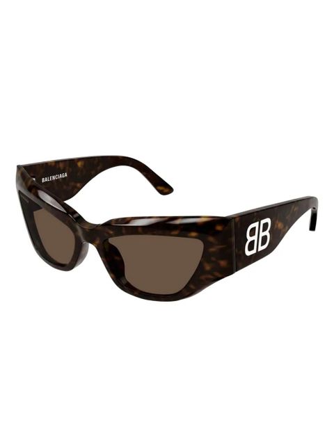 Balenciaga Eyewear BB logo geometric sunglasses - Brown