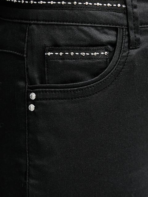 Morgan spodnie damskie kolor czarny dopasowane high waist PALAO