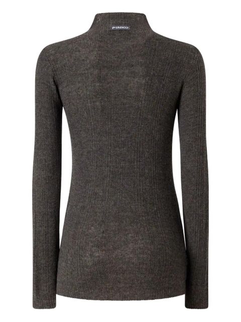 PINKO ribbed high-neck sweater - Brown - zdjęcie produktu nr 2