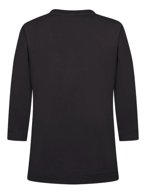 DRIES VAN NOTEN three-quarter sleeve cotton T-shirt - Black - zdjęcie produktu nr 2