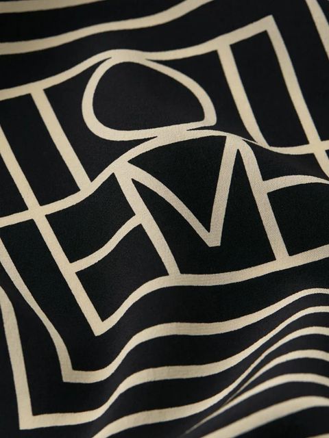 TOTEME monogram silk scarf - Black - zdjęcie produktu nr 2