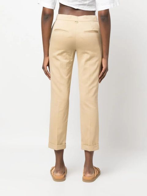 TWINSET cropped straight-leg trousers - Neutrals