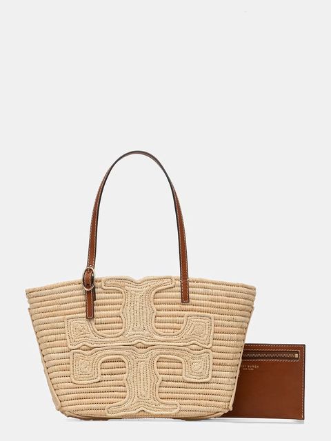Tory Burch torebka tote damska pleciona Ella - zdjęcie produktu nr 1