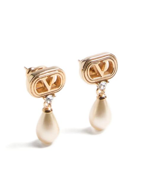 Valentino Garavani Ovalette drop earrings - Gold