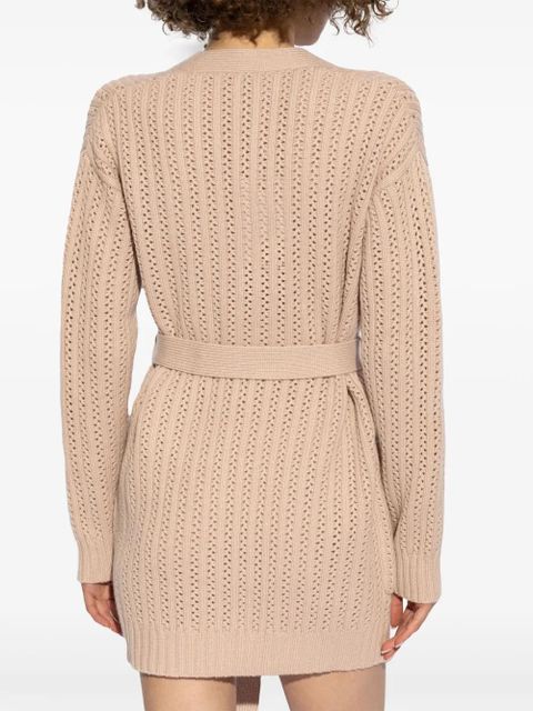 Max Mara perforated-knit cardigan - Neutrals