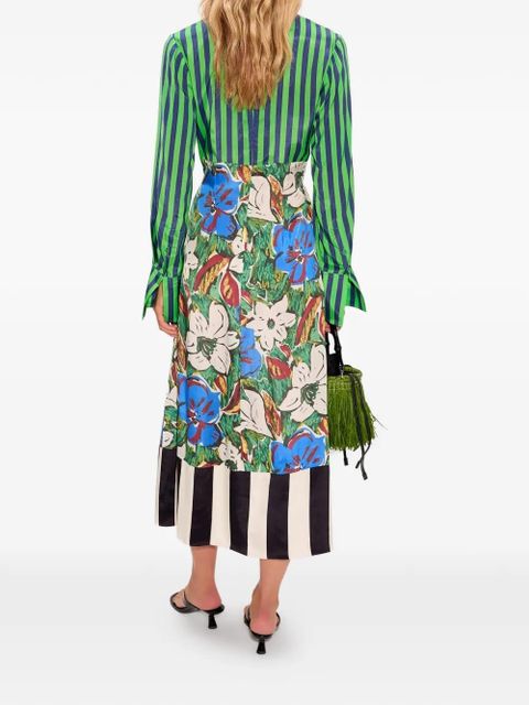 Simon Miller Zelene floral-print striped maxi dress - Green - zdjęcie produktu nr 2