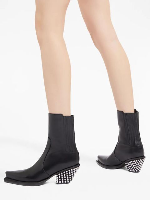 Giuseppe Zanotti Yanhira 75mm crystal-embellished ankle boots - Black